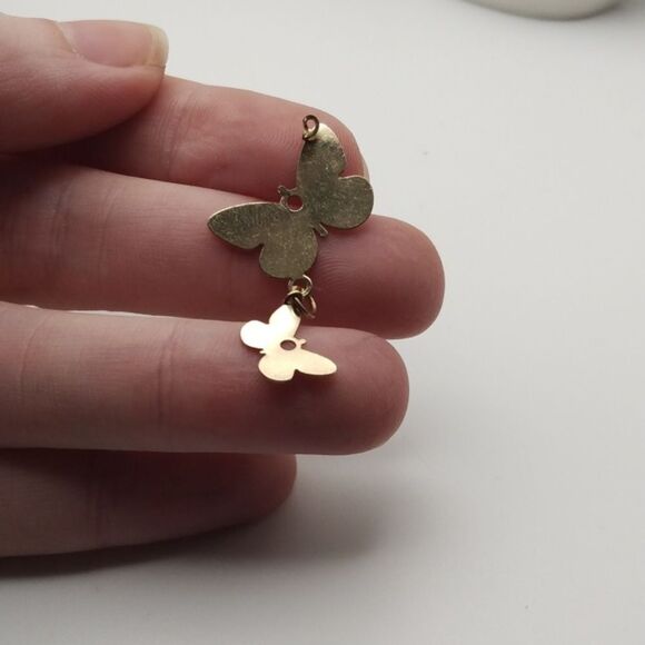 Brutalist fairycore butterfly necklace pendant - Picture 1 of 2